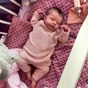 Lifelike Reborn Baby Dolls 20 Inch Baby Soft Body Realistic Newborn Baby Dolls Sleeping Smile Baby Handmade Real Life Dolls with Clothes Gift Set for Kids Age 3 