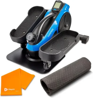 Lifepro Under Desk Elliptical Exercise Machine – Mini Bike Elliptical for Low Impact Leg & Arm Movement – Quiet Magnetic Resistance, LCD Display – Compact Seated Workout for Seniors