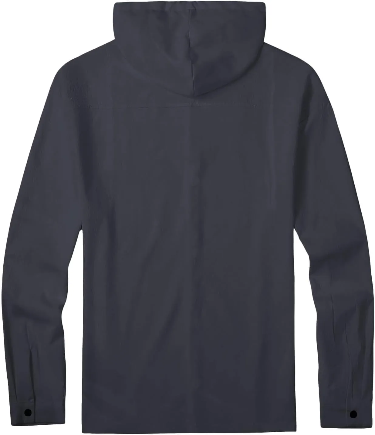 Lightweight Hooded Shirts for Men Roll Up Long Sleeve Casual Buttton Down Drawstring Hoodies Beach Yoga T Shirts