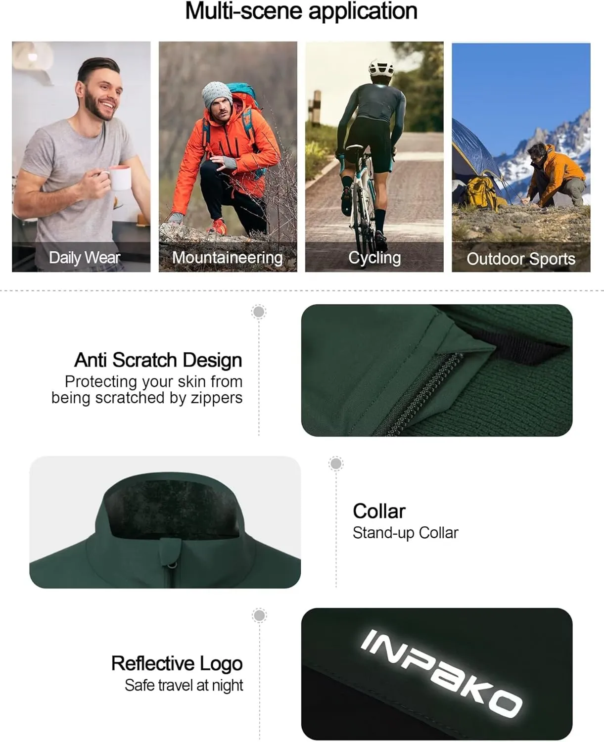 Lightweight Vest for Men, Elastic Softshell Golf Vests, Fleece Lined, Water resistent, Hiking, Cycling