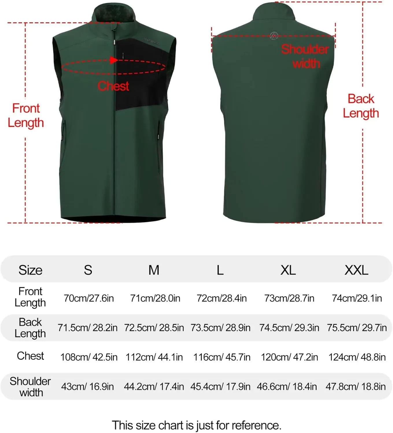 Lightweight Vest for Men, Elastic Softshell Golf Vests, Fleece Lined, Water resistent, Hiking, Cycling