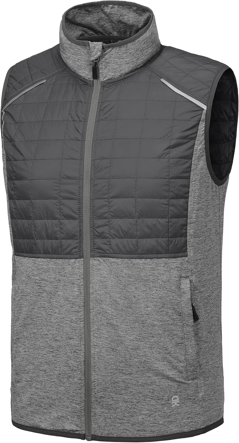 Little Donkey Andy Men's Lightweight Golf Vest Warm Outdoor Sleeveless Jacket for Hiking Travel Running Casual