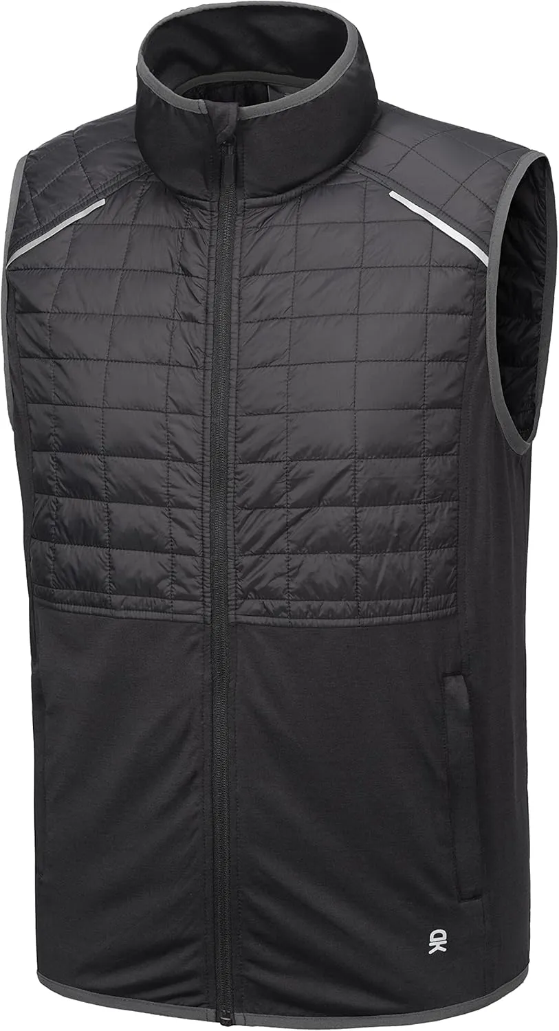 Little Donkey Andy Men's Lightweight Golf Vest Warm Outdoor Sleeveless Jacket for Hiking Travel Running Casual