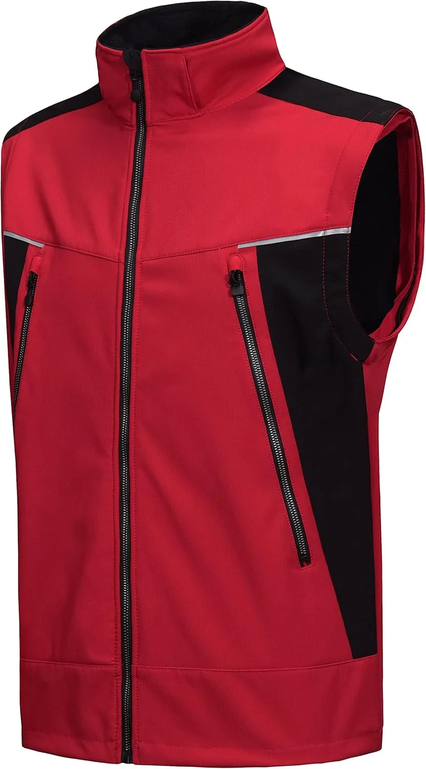 Little Donkey Andy Men's Waterproof Softshell Jacket with Detachable Sleeves and Hood, Fleece Mountain Ski Snow Rain Coat
