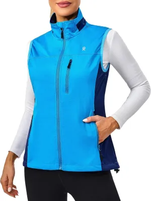 Little Donkey Andy Women's Lightweight Windproof Softshell Vest for Golf Tennis Running Cycling