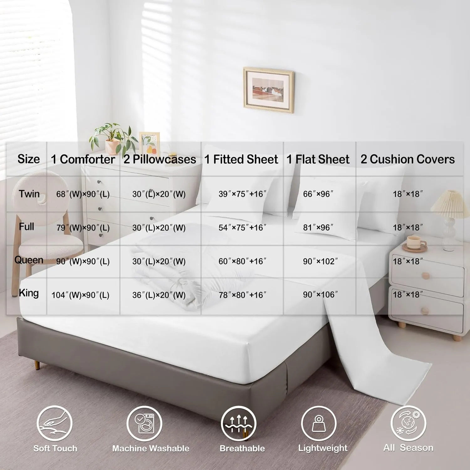 Little Dragon 7 Piece Comforter Set Full Bed in a Bag,Cartoon Pterosaur Sheet Set,Cute Jungle Animal Bedding Set,Prehistoric Wild Animals Bed Set Tropical Wildlife Reptile Kawaii Room Decor
