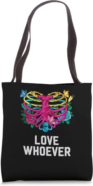 Love Whoever Pansexual LGBTQ Pan Pride Couples Pride Month Tote Bag