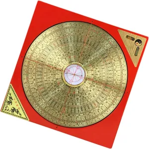 Luxshiny Delicate Taoist Metal Compass Vintage Chinese Design Portable Decorative Compass for Feng Shui Directional Use Present for Collectors Home Decor