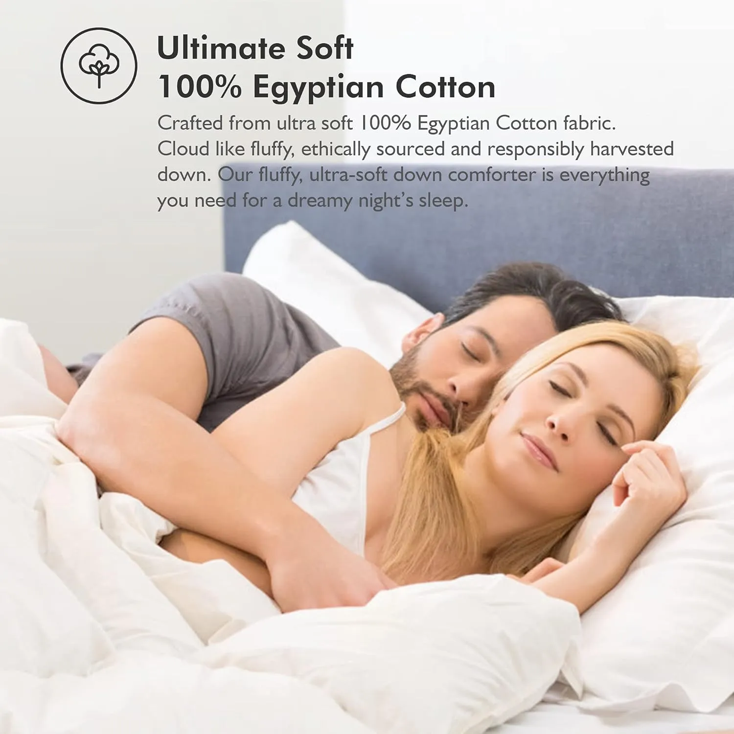Luxurious Goose Down Feather Fiber Comforter Oversize California King Size Duvet Insert, Pinch Pleat Ruffled Twisted Flower, 108 x 98 inches, 100% Egyptian Cotton Cover, 80 oz. Fill Weight, Gray