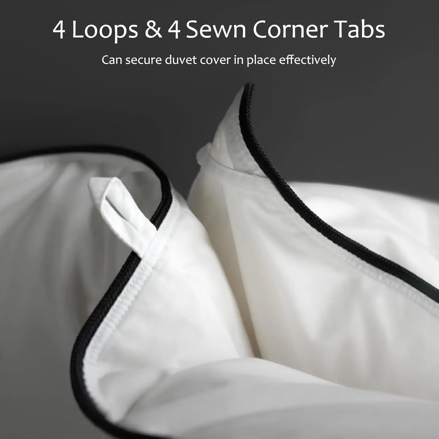 Luxury Down Fiber Comforter Twin Size - High Fill Power Medium Warmth for All Season Duvet Insert - Light Weight, White (68" x 90")