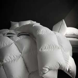 Luxury Down Fiber Comforter Twin Size - High Fill Power Medium Warmth for All Season Duvet Insert - Light Weight, White (68" x 90")