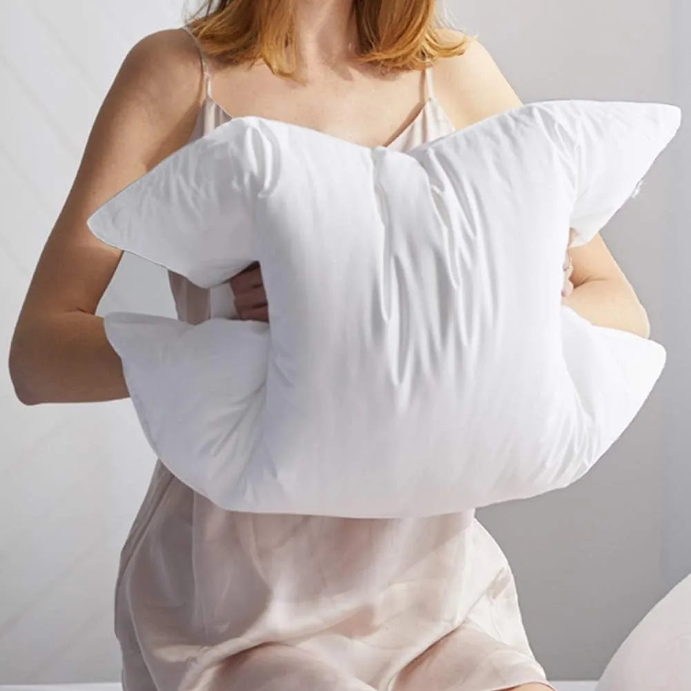 Luxury Feathers Down Pillow Standard Size, Hotel Quality Fluffy Bed Pillow, Soft Pillow for Sleeping, Organic Cotton Cover(20x26”, Pack of 1)