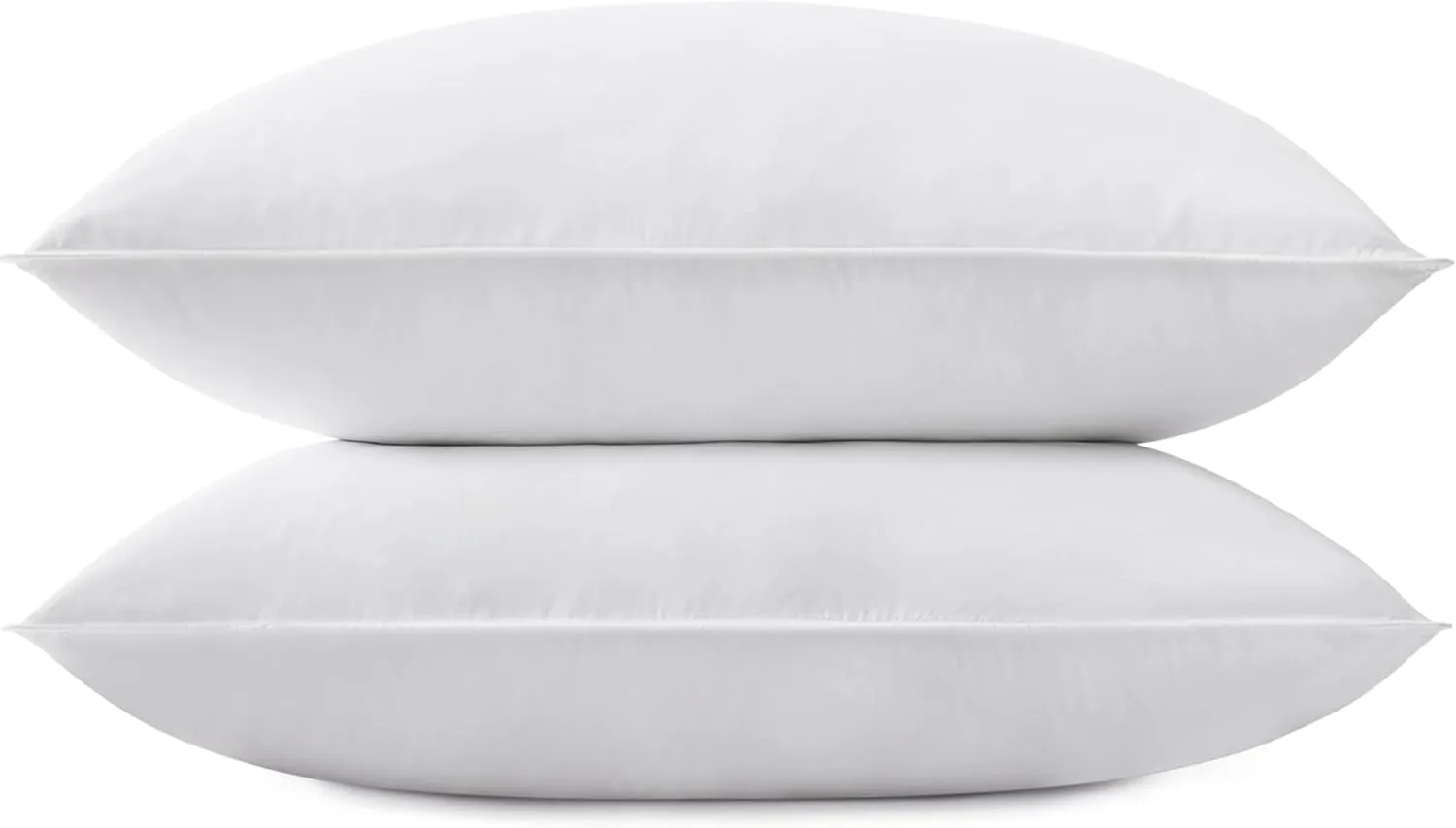 Luxury Grey Goose Feather Down Pillows for Sleeping (2 Pack) - Standard Size (20IN×26IN) IK12516