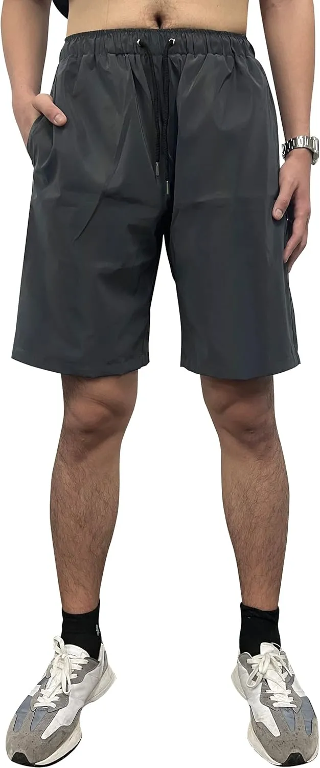 LZLRUN Rainbow Reflective Shorts Pants Men Fluorescent Trousers Casual Night Jogger
