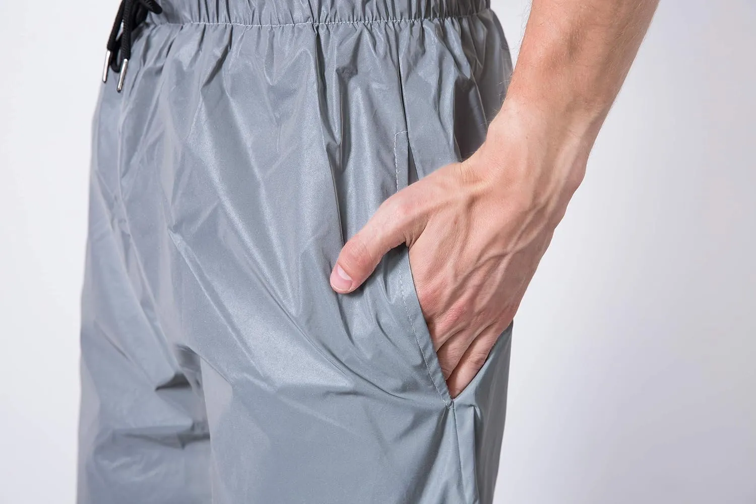 LZLRUN Reflective Shorts Pants Men Fluorescent Trousers Casual Night Jogger