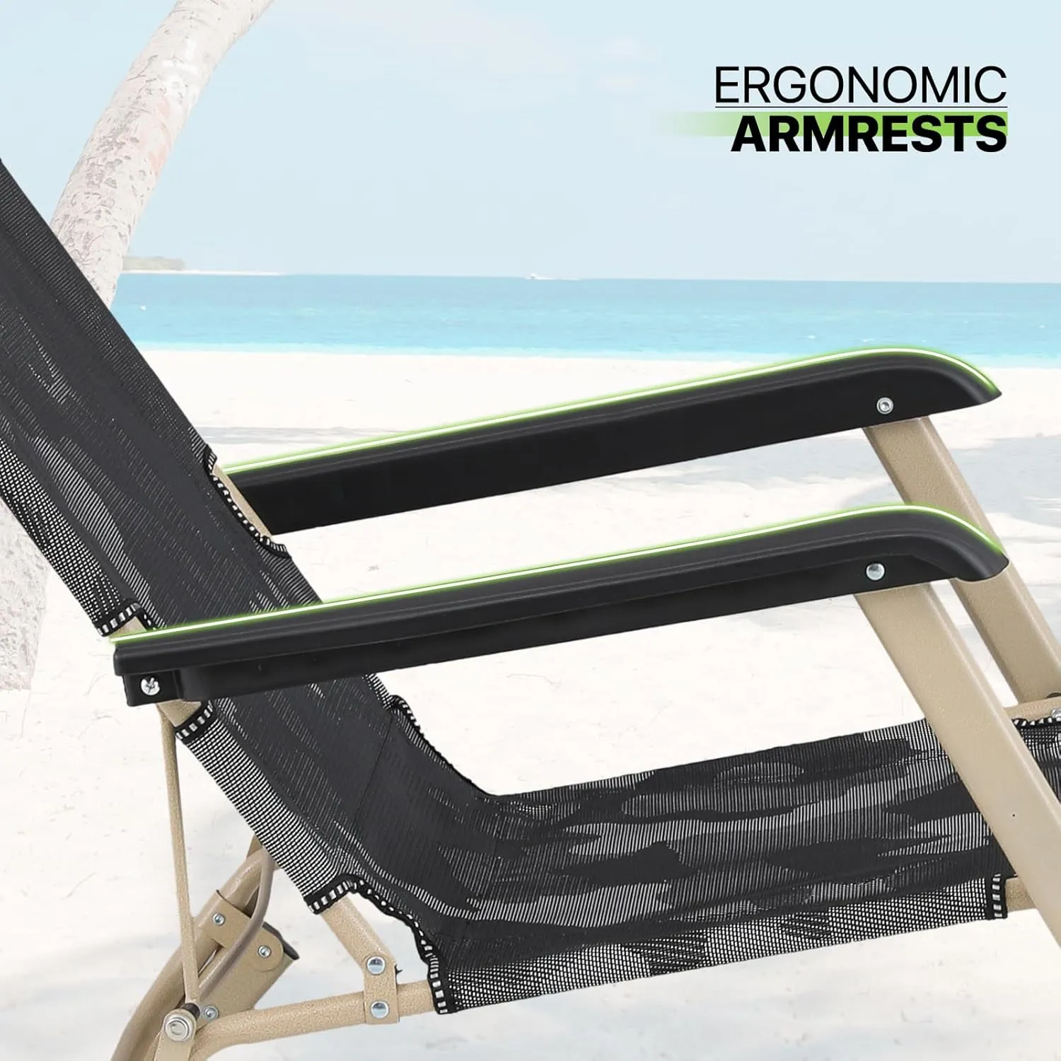 Magshion Folding Reclining 3-Position Patio Chairs Set of 2 Outdoor Lounge Chair with Footrest Folding Portable Outside Recliner Chair for Poolside Backyard Beach, 330 lbs (Camouflage)