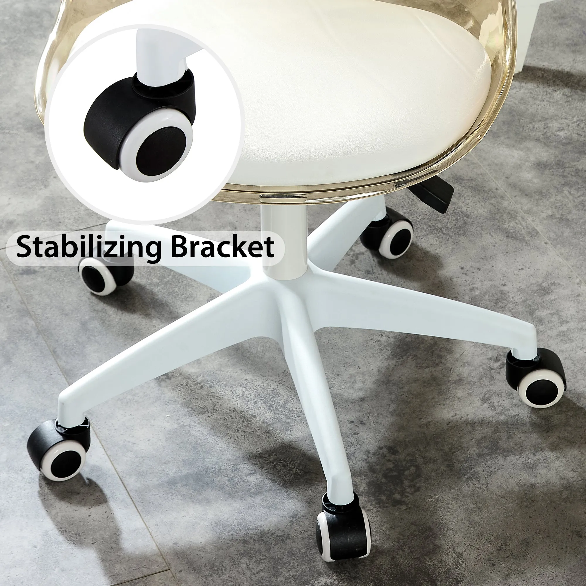 MAICOSY Modern Home Office Desk Chairs Swivel Engineering Adjustable 360° Chair - Amber Brown