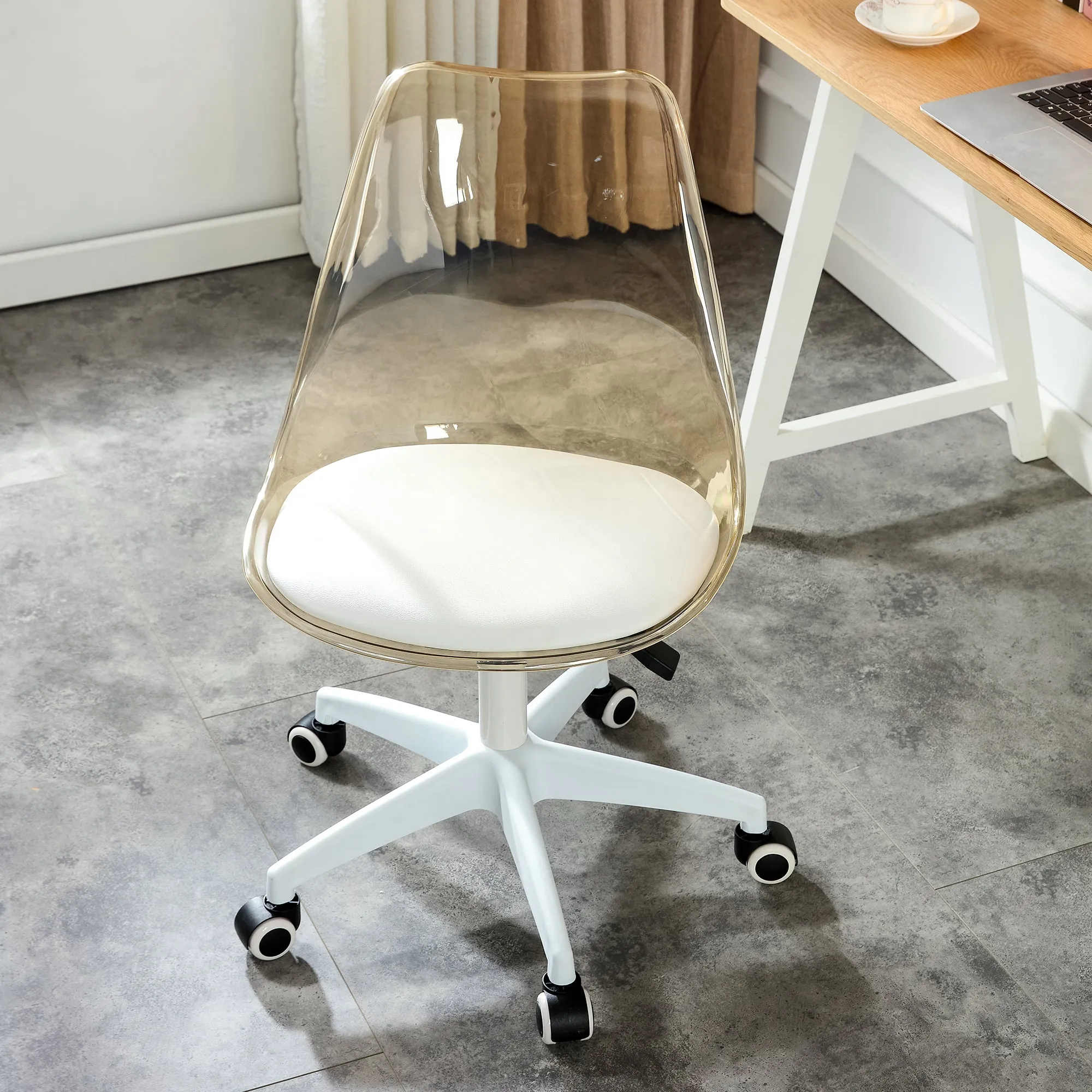 MAICOSY Modern Home Office Desk Chairs Swivel Engineering Adjustable 360° Chair - Amber Brown