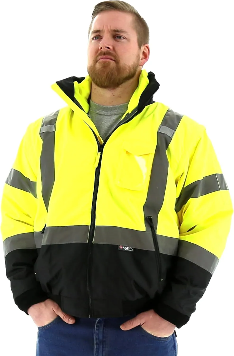 Majestic High Visibility Yellow 8-in-1 Waterproof Jacket
