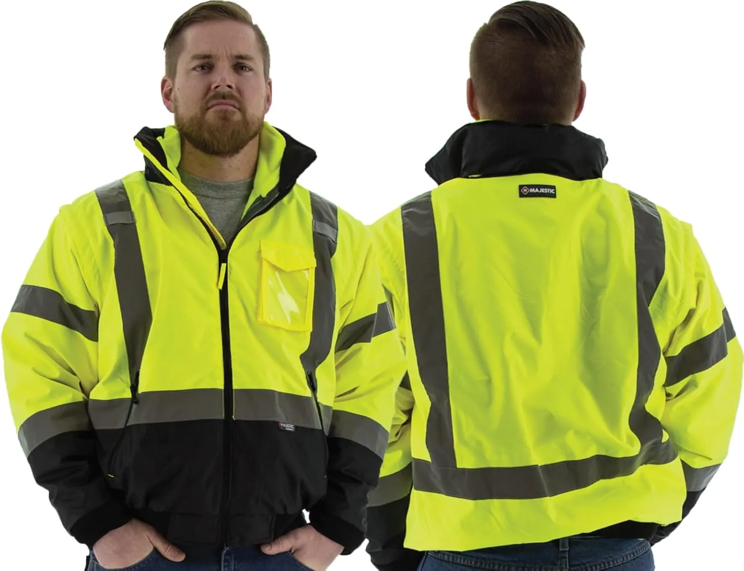 Majestic High Visibility Yellow 8-in-1 Waterproof Jacket