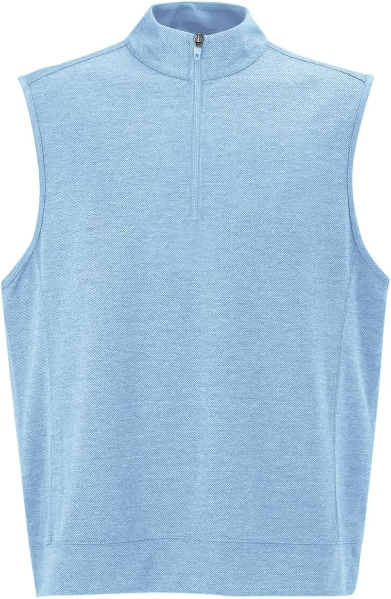Makkrom Mens Quarter Zip Sleeveless Golf Vest Pullover Stand Collar Casual Vests Outerwear