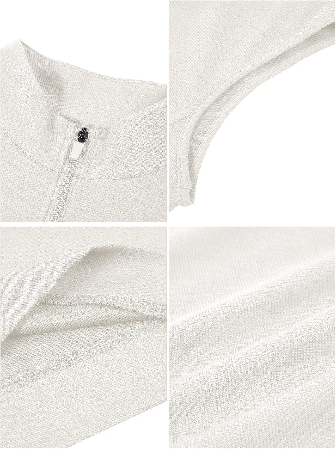 Makkrom Mens Quarter Zip Sleeveless Golf Vest Pullover Stand Collar Casual Vests Outerwear