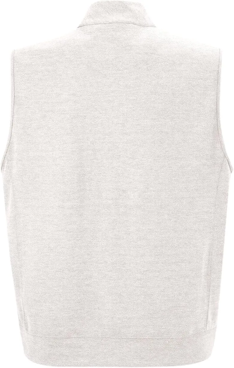Makkrom Mens Quarter Zip Sleeveless Golf Vest Pullover Stand Collar Casual Vests Outerwear