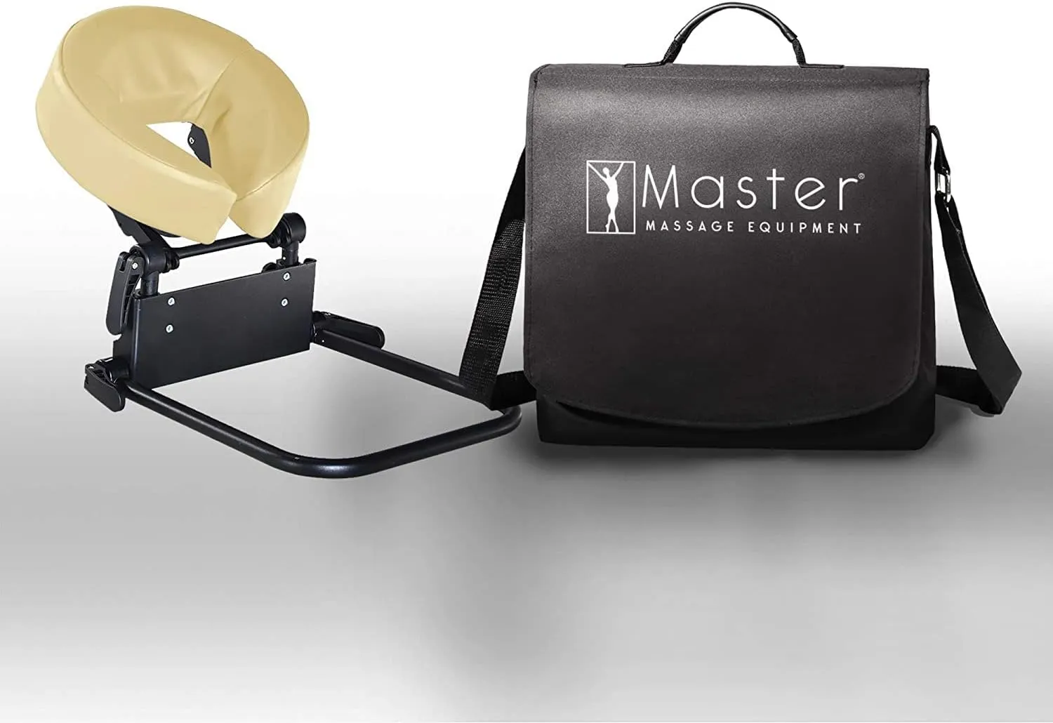 Master Massage Equipment Home Use Sleeping Mattress Bed Top Massage Kit-Adjustable Headrest Face Pillow Down Cradle & Face Cushion Support Bracket, Head Face Rest Support (Cream)