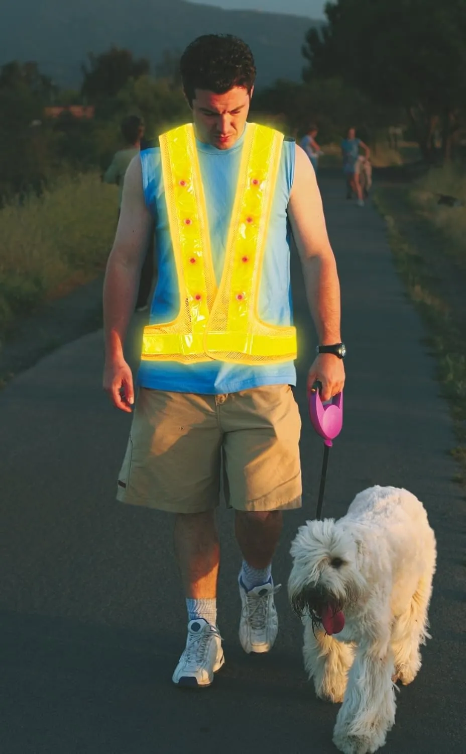 Maxsa 20029 Unisex-Adult Reflective Safety Vest with 16 LEDs