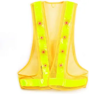 Maxsa 20029 Unisex-Adult Reflective Safety Vest with 16 LEDs