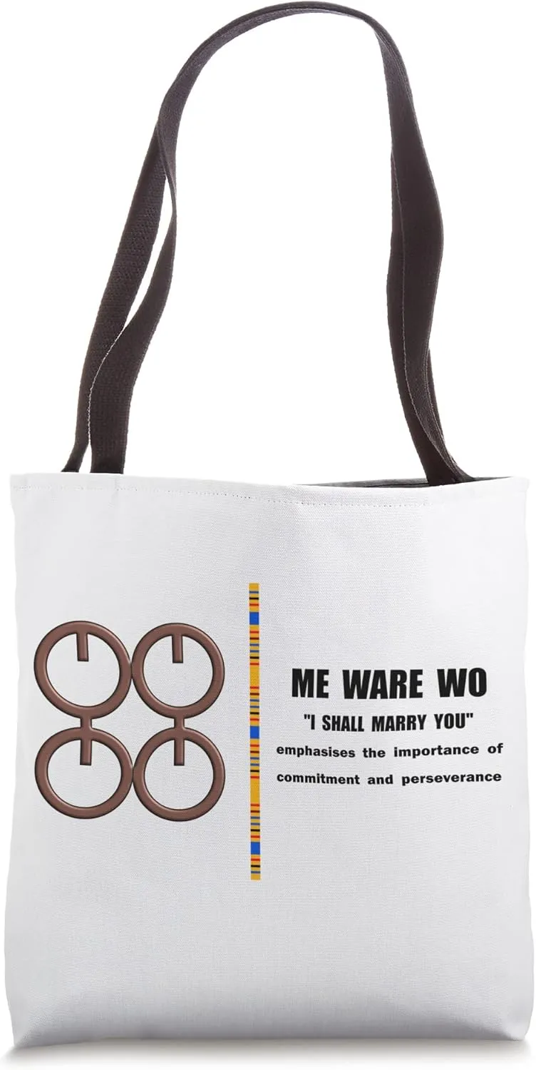 Me Ware Wo Adinkra African symbols I shall marry you Tote Bag