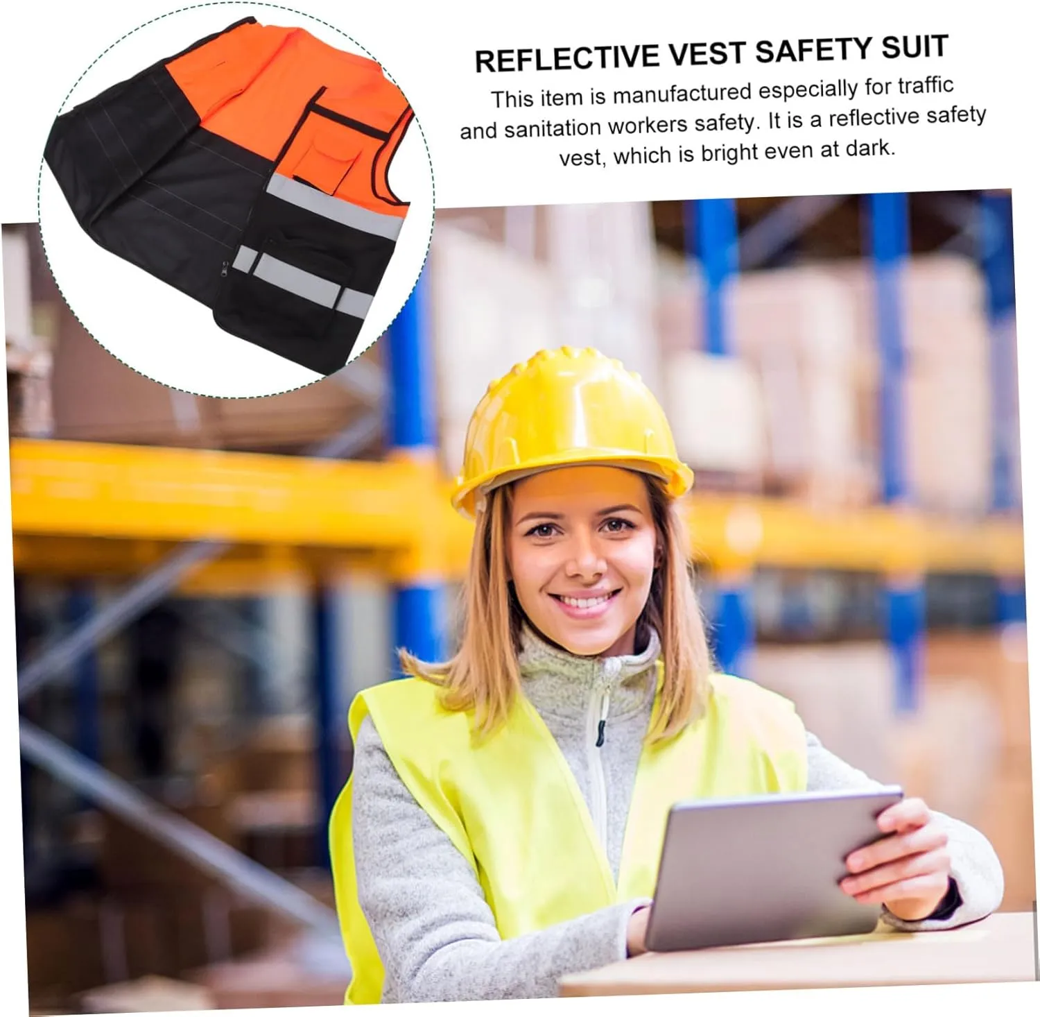 Men Reflective Vest Hi Visibility Vest High Visible for Night Run Men High Visibility Clothes Protective