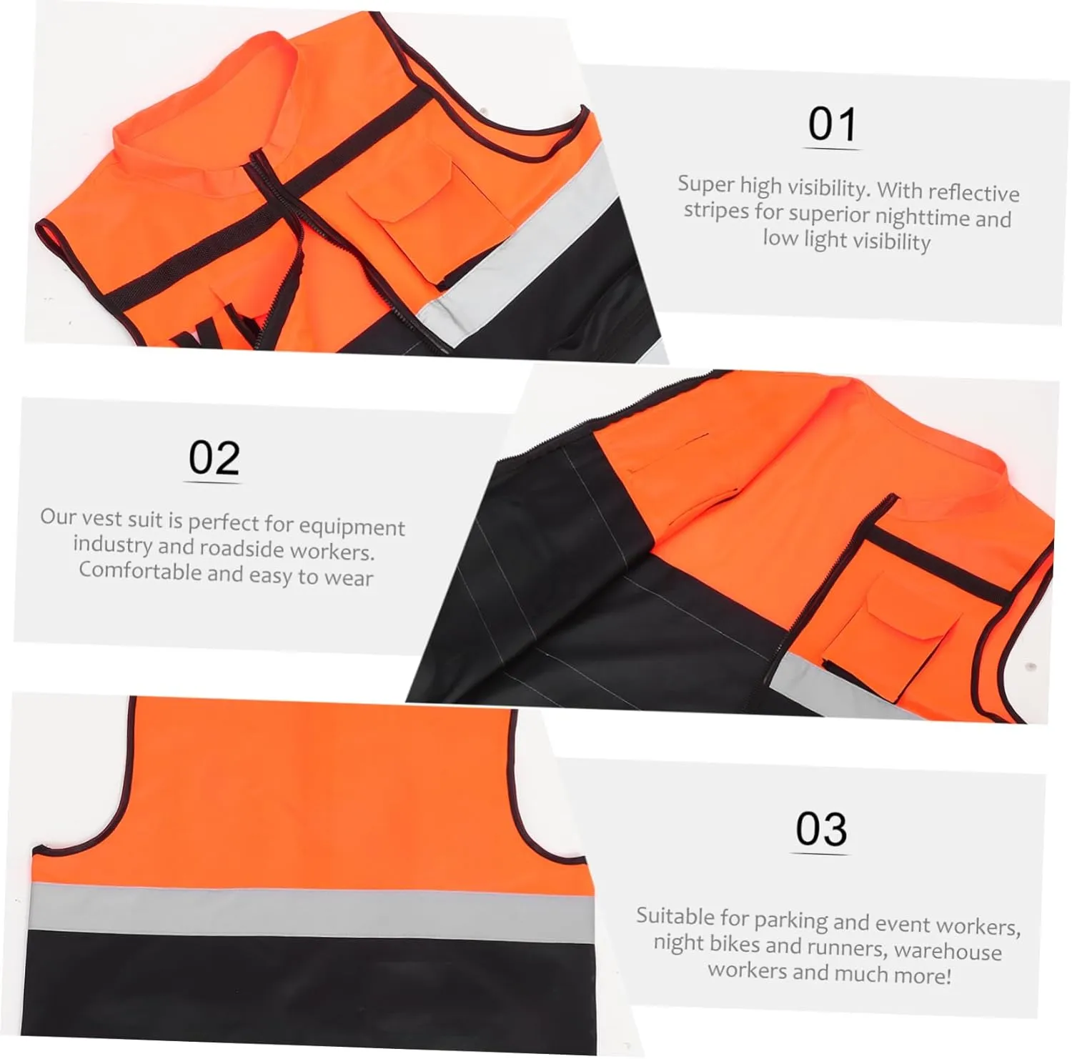 Men Reflective Vest Hi Visibility Vest High Visible for Night Run Men High Visibility Clothes Protective