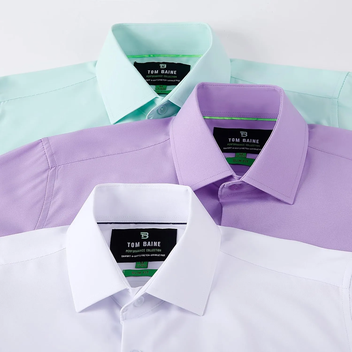 Men Slim Fit Performance Short Sleeve Button Down