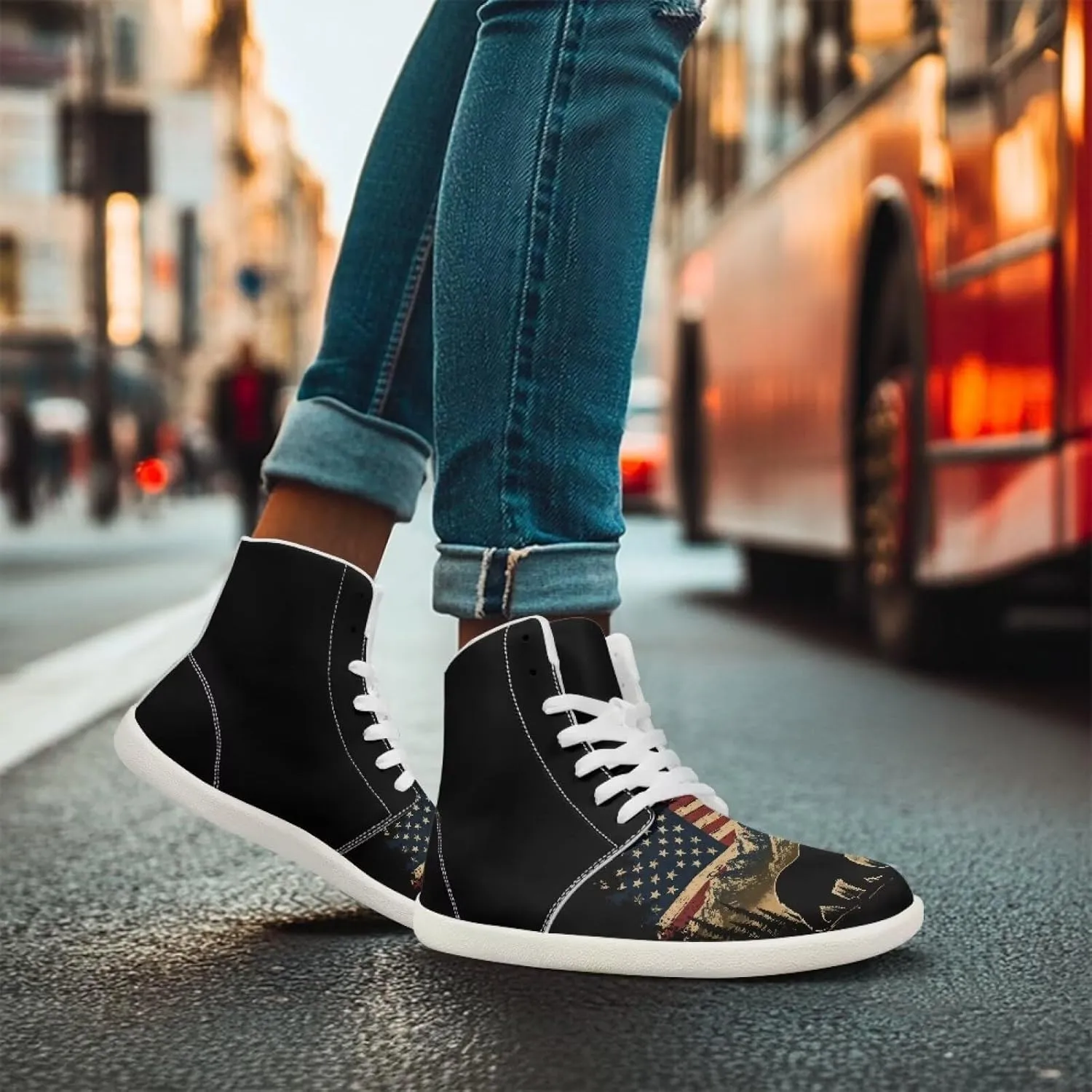 Men's Barefoot Wide Walking Shoes Zero Drop High Top Casual Shoes Lightweight Non Slip Sports Shoes for Adult Boys US 5-14