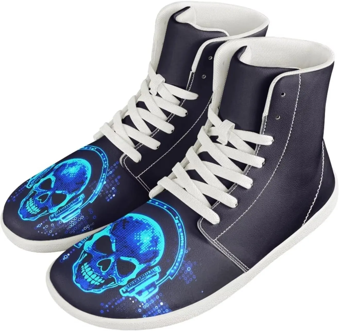 Men's Barefoot Wide Walking Shoes Zero Drop High Top Casual Shoes Lightweight Non Slip Sports Shoes for Adult Boys US 5-14
