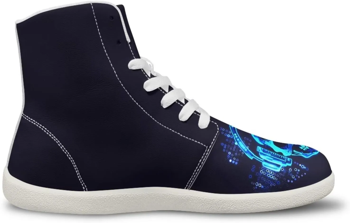 Men's Barefoot Wide Walking Shoes Zero Drop High Top Casual Shoes Lightweight Non Slip Sports Shoes for Adult Boys US 5-14