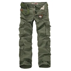 Men's Ripstop Wild Cargo Pants Relaxed Fit Hiking Pants Army Combat Casual Pants Trousers with 8 Pockets(No Belt) (38,Military Green)