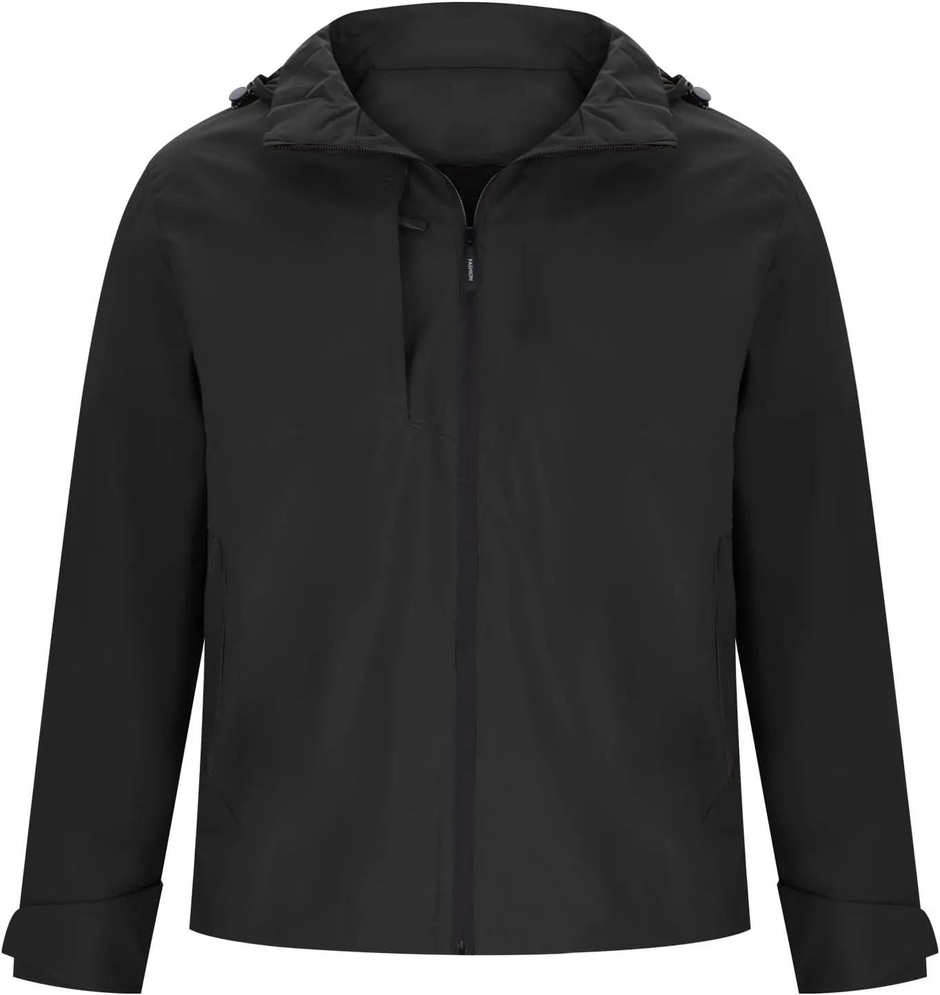 Men's Softshell Military Jacket Fleece Lined Water Repellent Outdoor Reflective Coat with Removable Hood