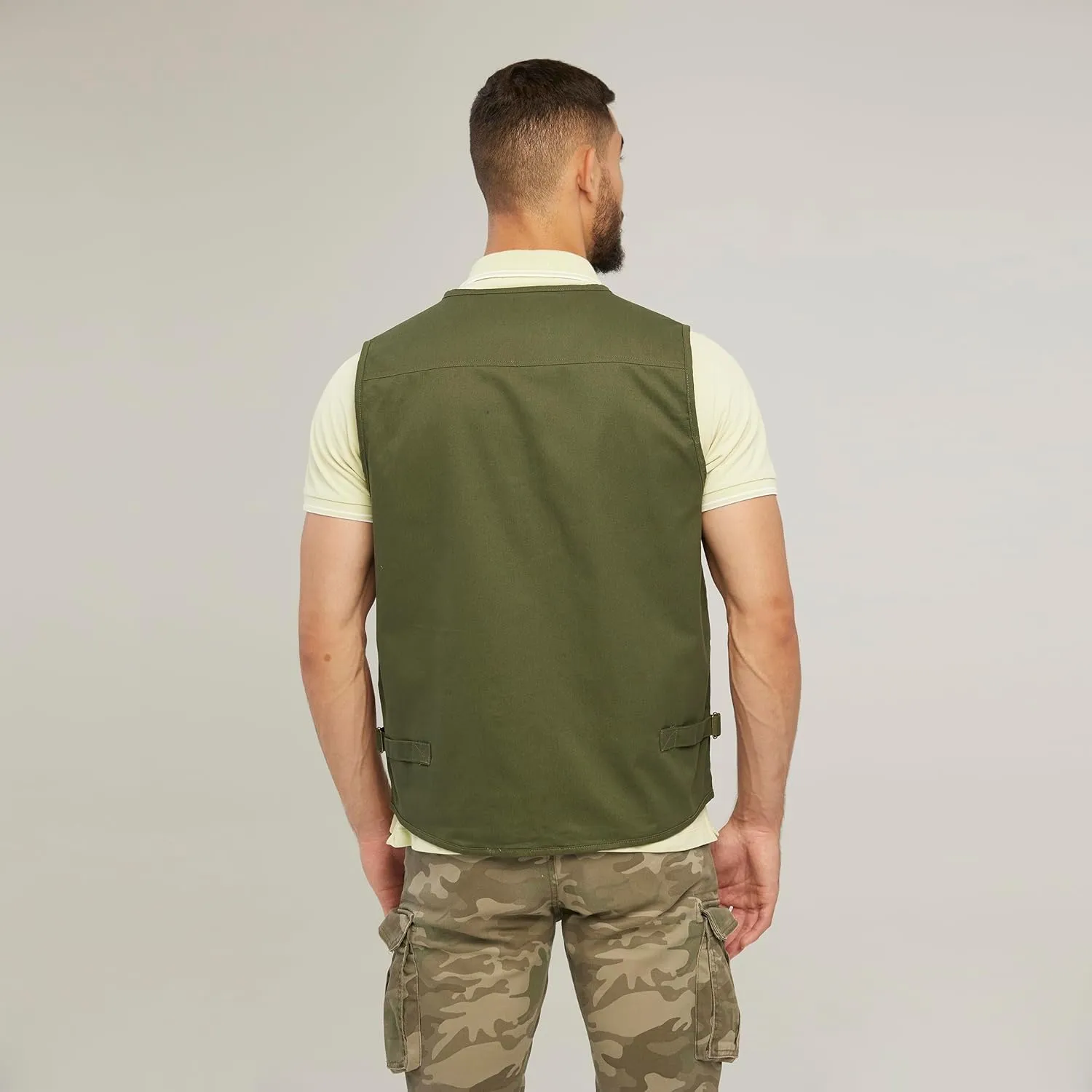 Men's Utility Work Hunting Travel Fishing Multi-Pockets Outdoor Vests