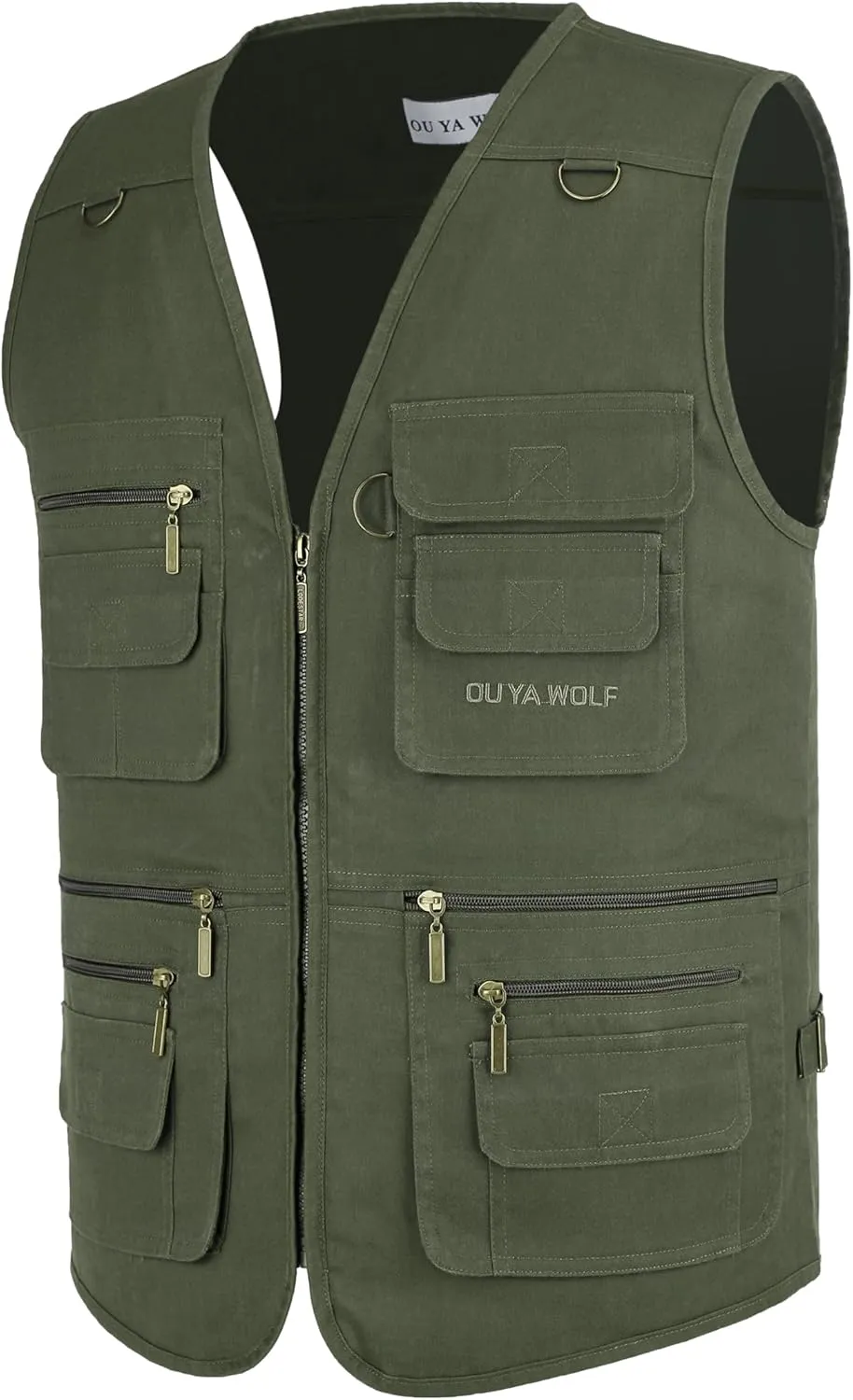 Men's Utility Work Hunting Travel Fishing Multi-Pockets Outdoor Vests