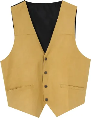 Mens Vests Leather V Neck Pocket Retro Color Vest Blouse With Button Purple Vest Brown Vest Men Black Mens Dress