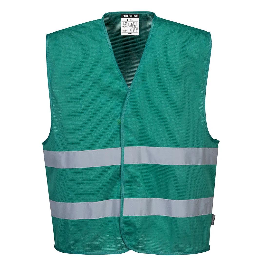 MeshAir Iona Vest - Lightweight Breathable Outdoor Vest with Reflective Tape for High Visibility in Warm Weather Activities