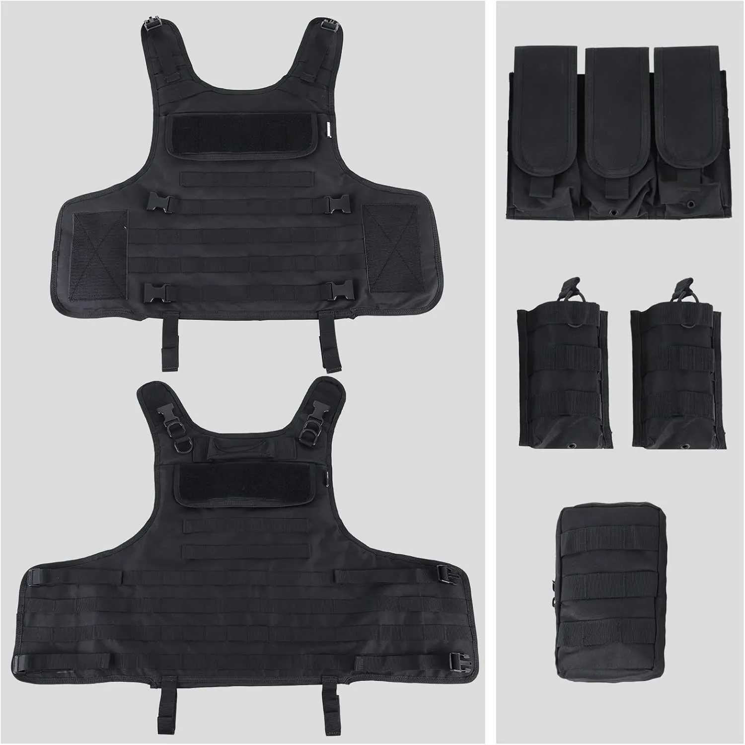MGFLASHFORCE Tactical Airsoft Vest Adjustable Modular Paintball Vest