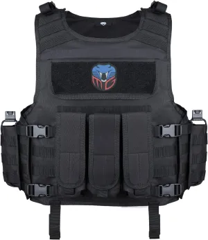 MGFLASHFORCE Tactical Airsoft Vest Adjustable Modular Paintball Vest