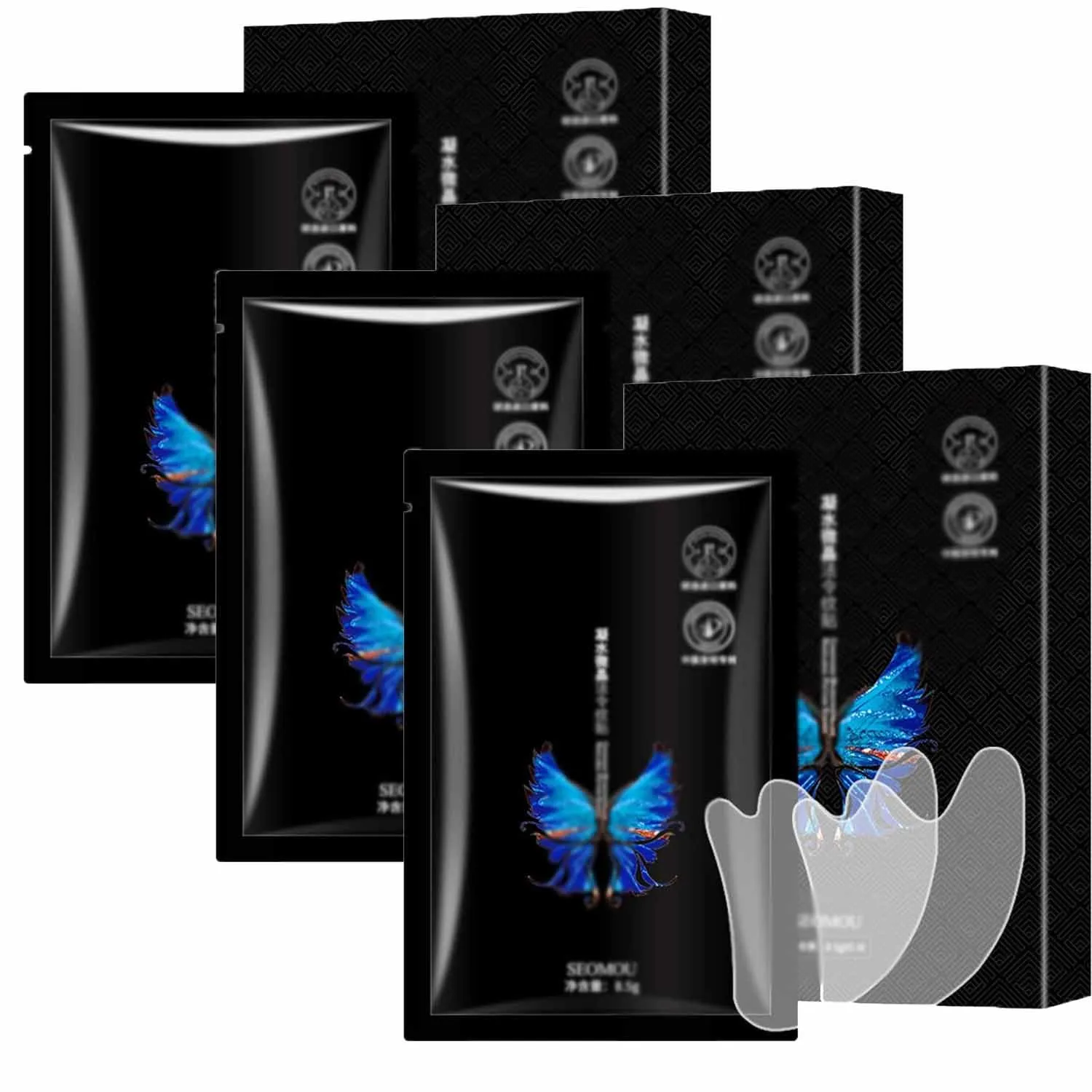 Microcrystalline Nasolabial Folds Removal Mask, Microcrystalline Lifting Decree Patch,Face Wrinkle Removal Lift Mask, Face & Forehead Wrinkle Patches,Joylandgo Wrinkle Patches (3 Box)