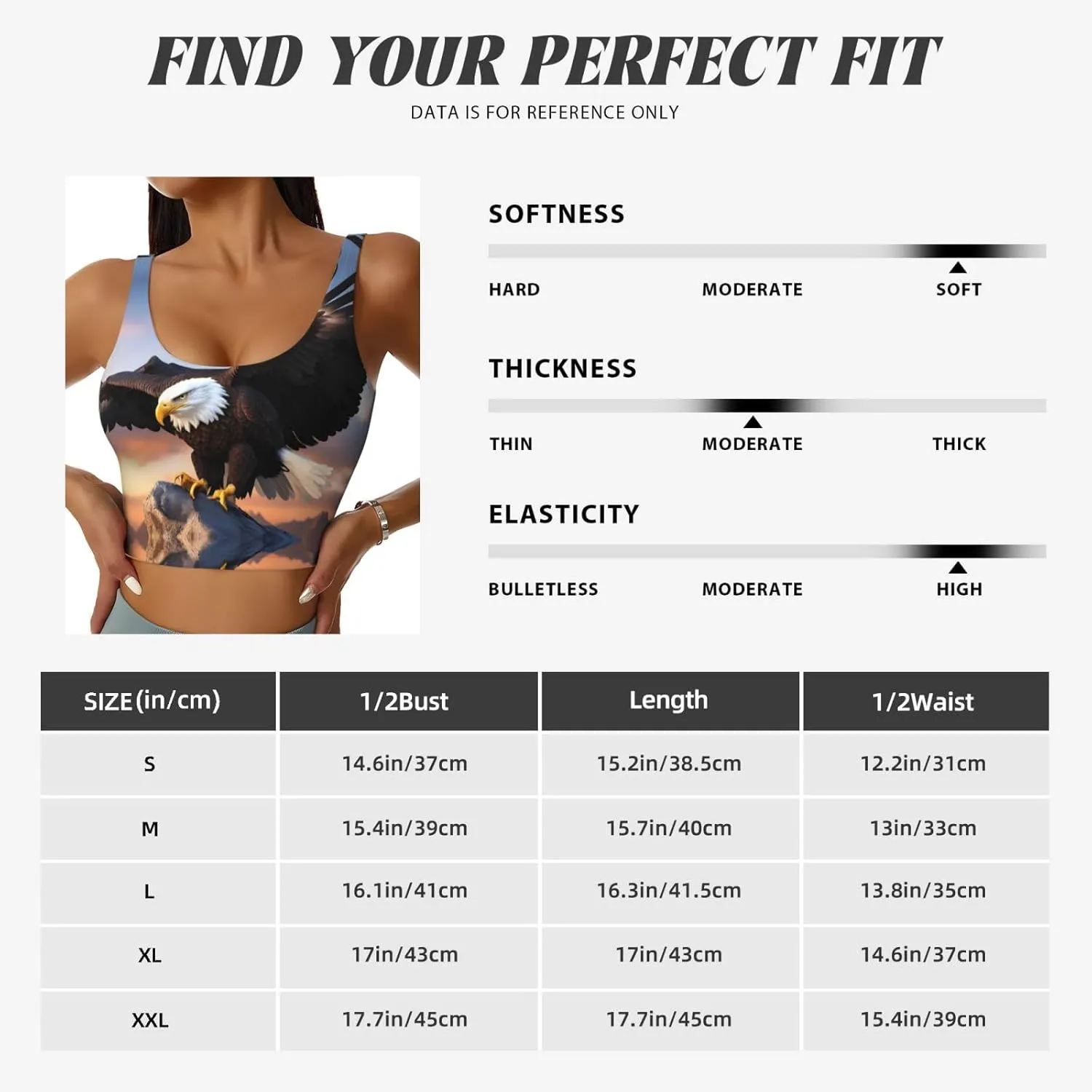 Mighty Bald Eagle Pattern Women's Sports Vest - Yoga Workout Fitness for Women Athletic Tank Tops