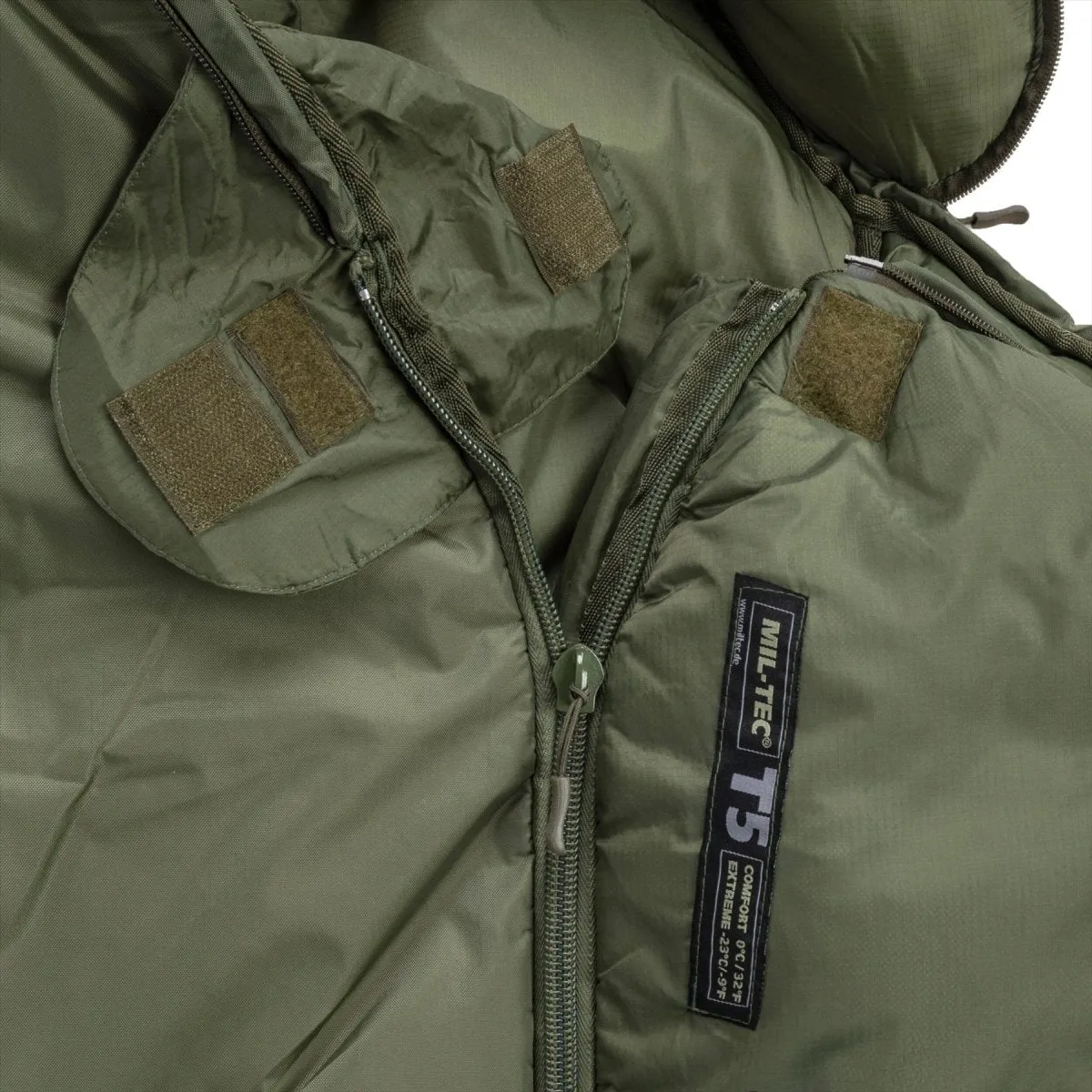 MIL-TEC TACTICAL 5 Sleeping Bag Thermolite Insulation Teflon Coated Olive