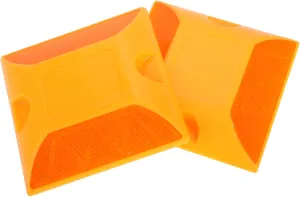 Milisten 2pcs Reflective Roadway Markers Aluminum Driveway Reflectors Safety Running Gear for Night Visibility for Outdoor Sports Fields Events