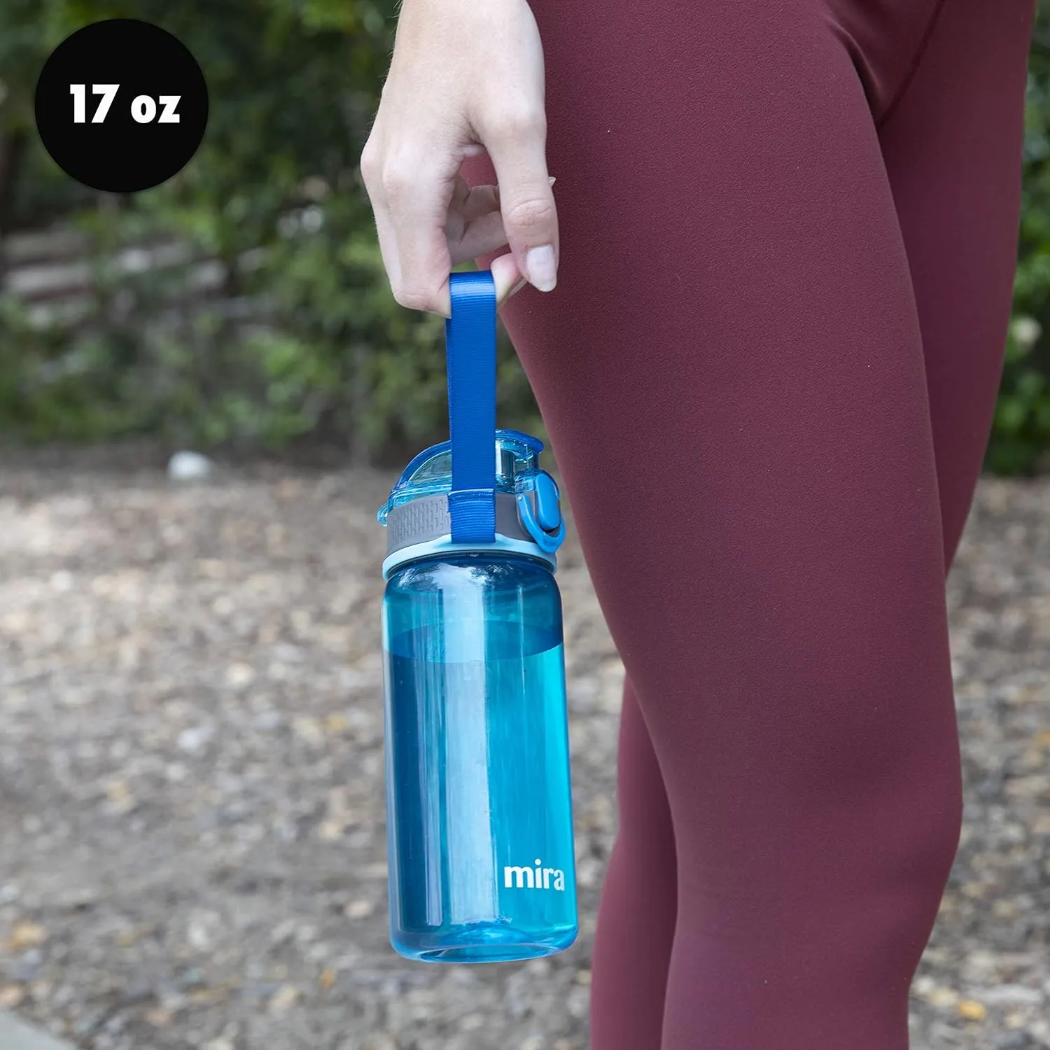 MIRA 17 oz Tritan Water Bottle - BPA-Free Sports Bottle with Secure Flip Lid - Easy-Flow Drinking Spout